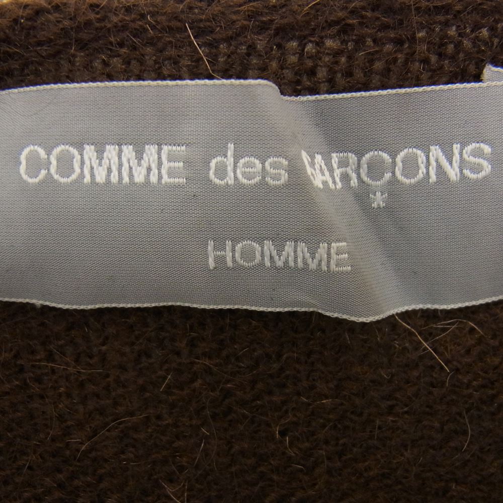 COMME des GARCONS HOMME コムデギャルソンオム HN-070240 AD-1998 ヴィンテージ ウール 袖ライン スリーブデザイン ニット ブラウン系 サイズ表記無【中古】