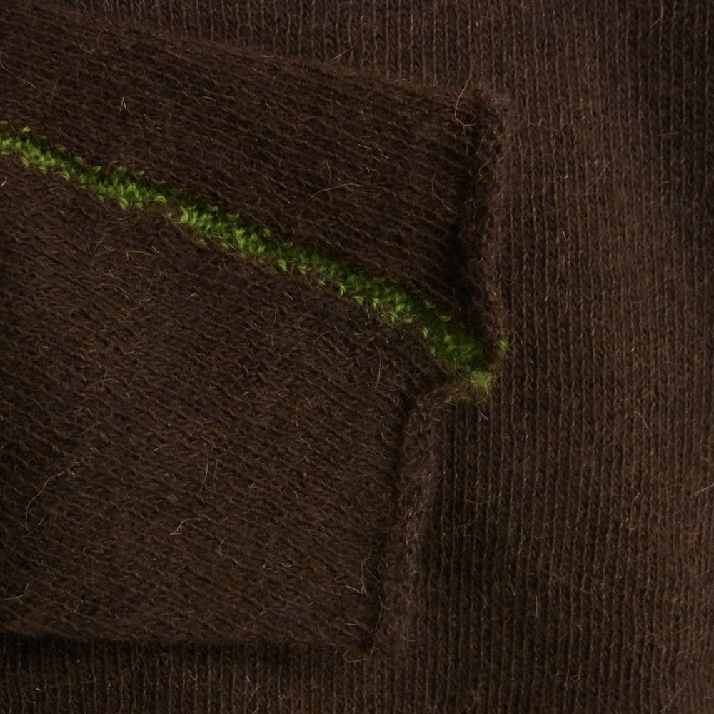 COMME des GARCONS HOMME コムデギャルソンオム HN-070240 AD-1998 ヴィンテージ ウール 袖ライン スリーブデザイン ニット ブラウン系 サイズ表記無【中古】