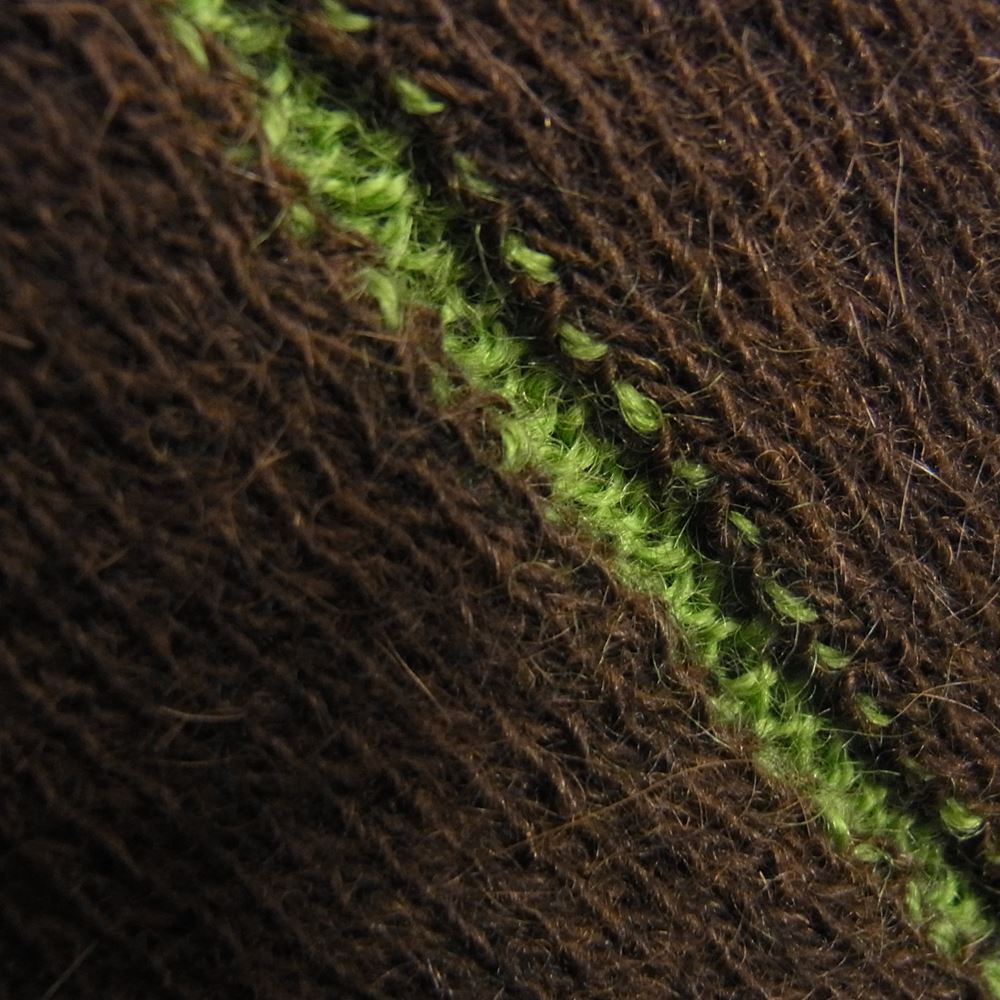 COMME des GARCONS HOMME コムデギャルソンオム HN-070240 AD-1998 ヴィンテージ ウール 袖ライン スリーブデザイン ニット ブラウン系 サイズ表記無【中古】