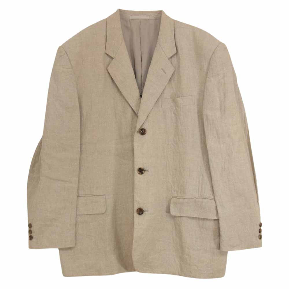 COMME des GARCONS HOMME コムデギャルソンオム HJ-02028S AD1995 ヴィンテージ リネン100％ 3B テーラード ジャケット ベージュ系 S【中古】
