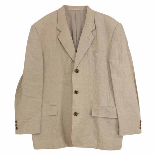 COMME des GARCONS HOMME コムデギャルソンオム HJ-02028S AD1995 ヴィンテージ リネン100％ 3B テーラード ジャケット ベージュ系 S【中古】