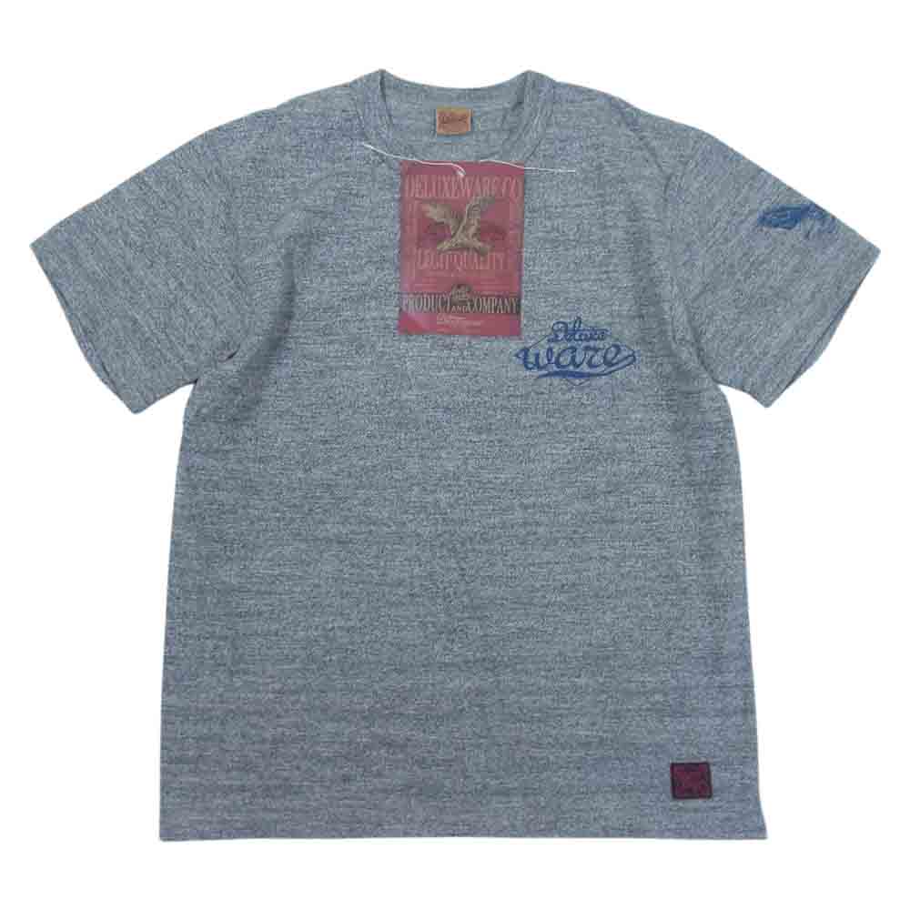 デラックスウエア BRGー21E 半袖 ブランドロゴ プリント Tシャツ グレー系 M【美品】【中古】