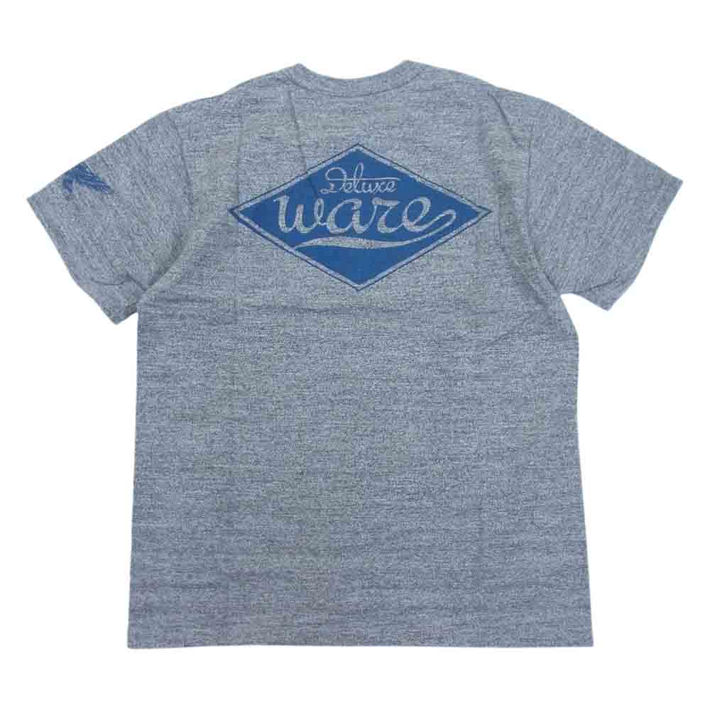 デラックスウエア BRGー21E 半袖 ブランドロゴ プリント Tシャツ グレー系 M【美品】【中古】