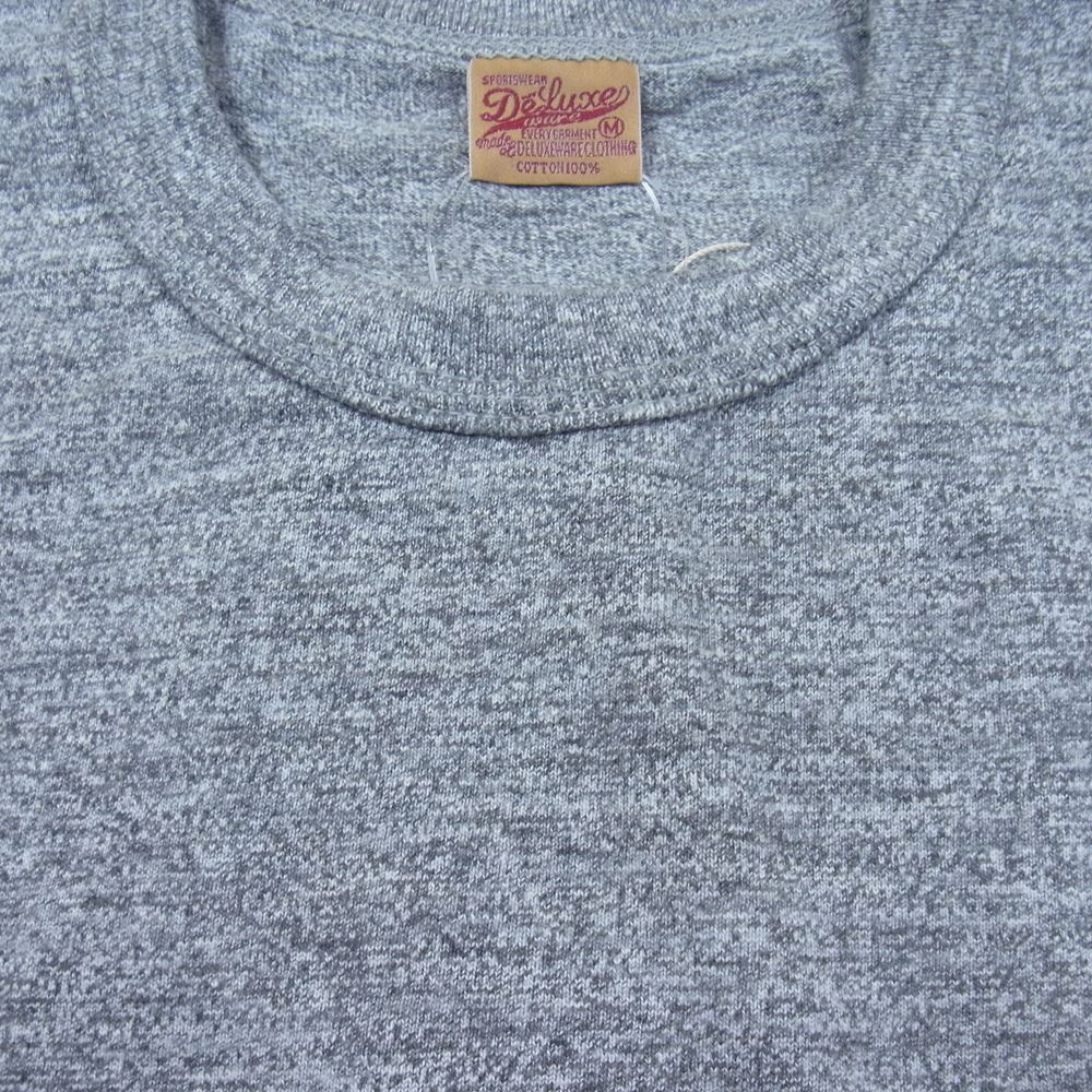 デラックスウエア BRGー21E 半袖 ブランドロゴ プリント Tシャツ グレー系 M【美品】【中古】