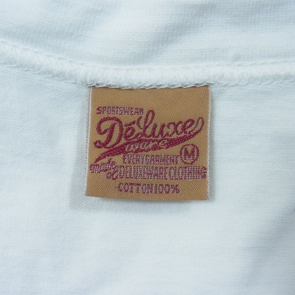 デラックスウエア BRGー20A Ⅴネック 半袖 Ｔシャツ ホワイト系 M【美品】【中古】