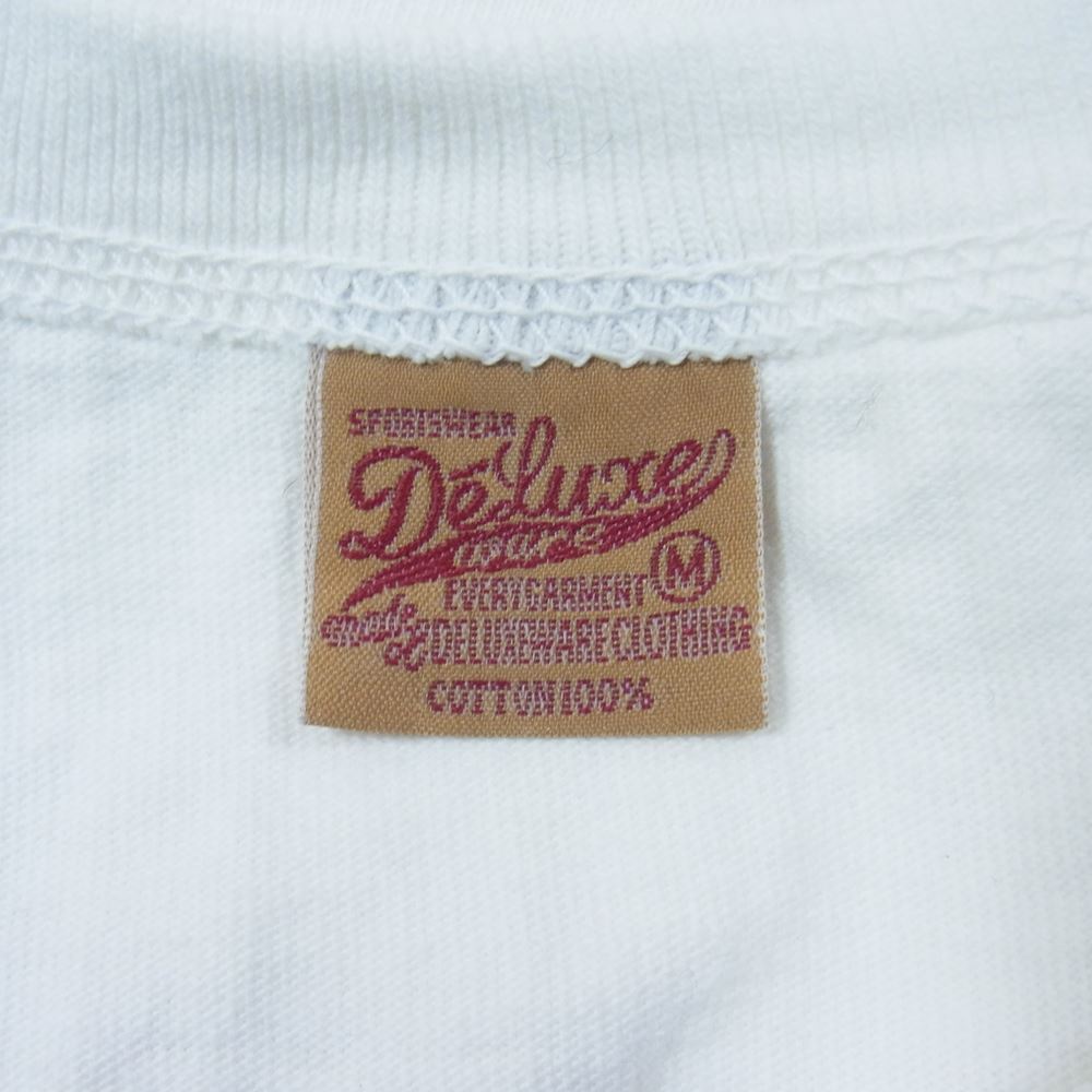 デラックスウエア BRGー21E 半袖 ブランドロゴ プリント Tシャツ ホワイト系 M【美品】【中古】