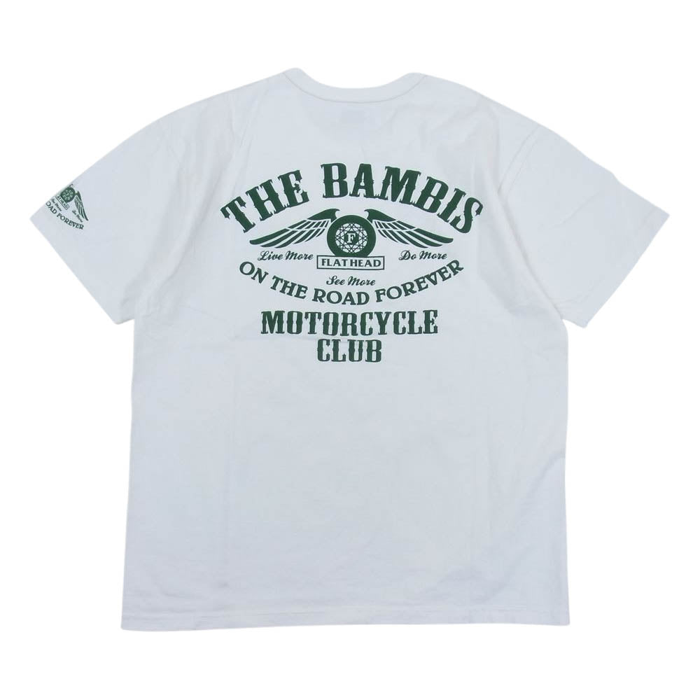 THE FLAT HEAD ザフラットヘッド FN-THC-022 3本針 1本外 THC 半袖 Tシャツ ホワイト系 40【美品】【中古】