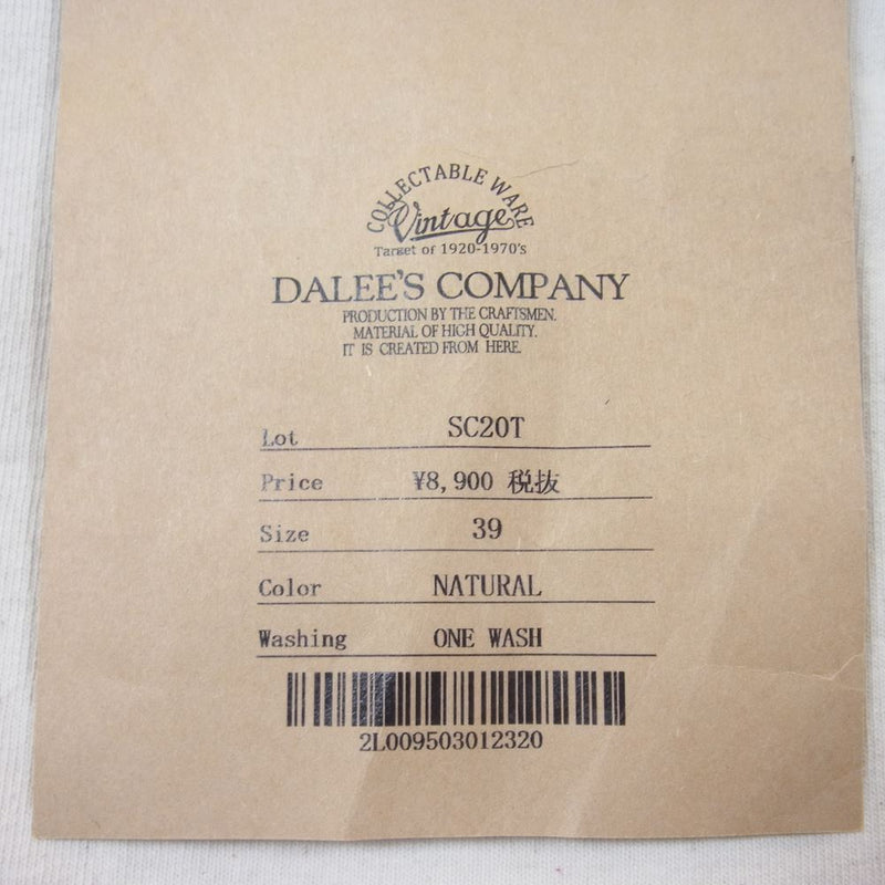 デラックスウエア SC20T DALEE'S ダリーズ クラシックカラー 半袖 ポロ シャツ ナチュラル 39【美品】【中古】