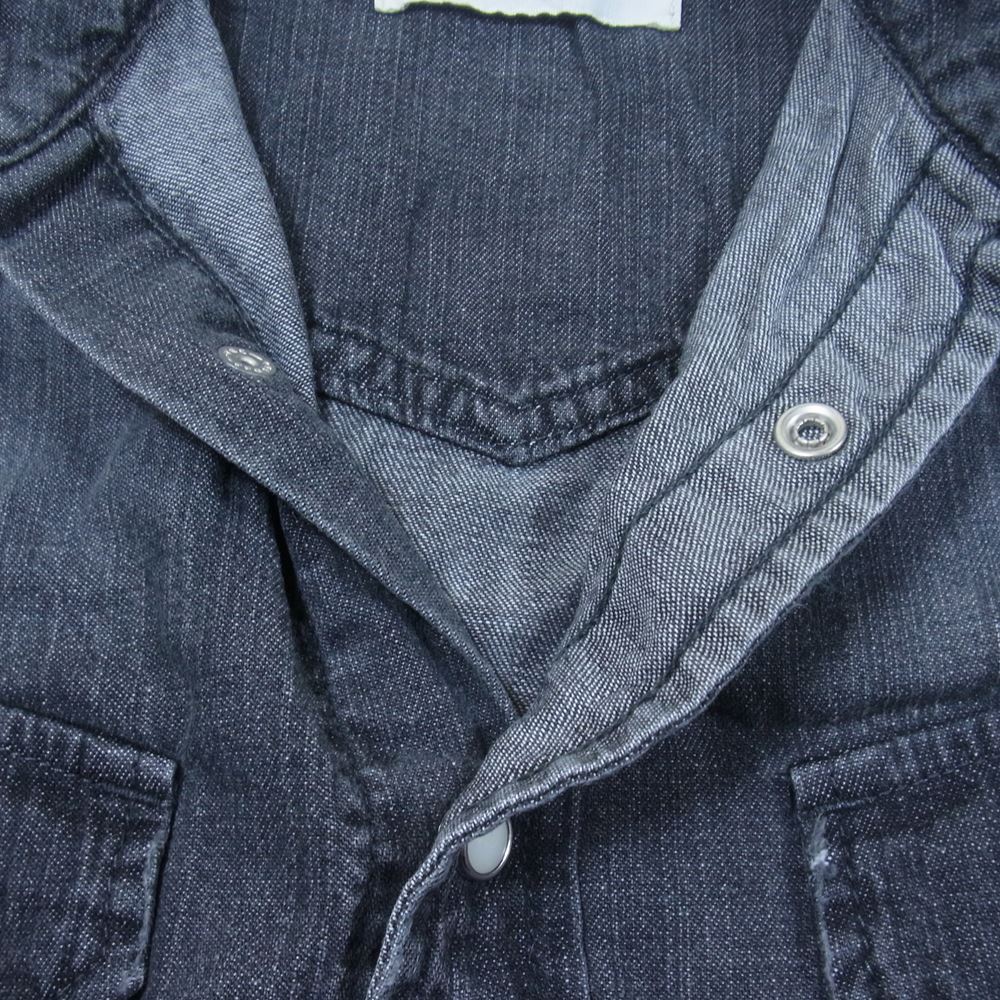 REMI RELIEF レミレリーフ デニム ウエスタン 長袖 シャツ ユーズド ブラック系 S【美品】【中古】