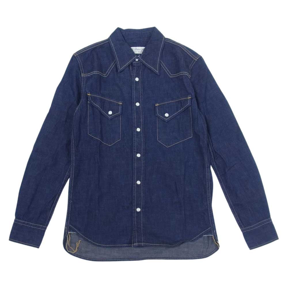 REMI RELIEF レミレリーフ ワンウォッシュ インディゴ デニム ウエスタン 長袖 シャツ インディゴブルー系 S【美品】【中古】