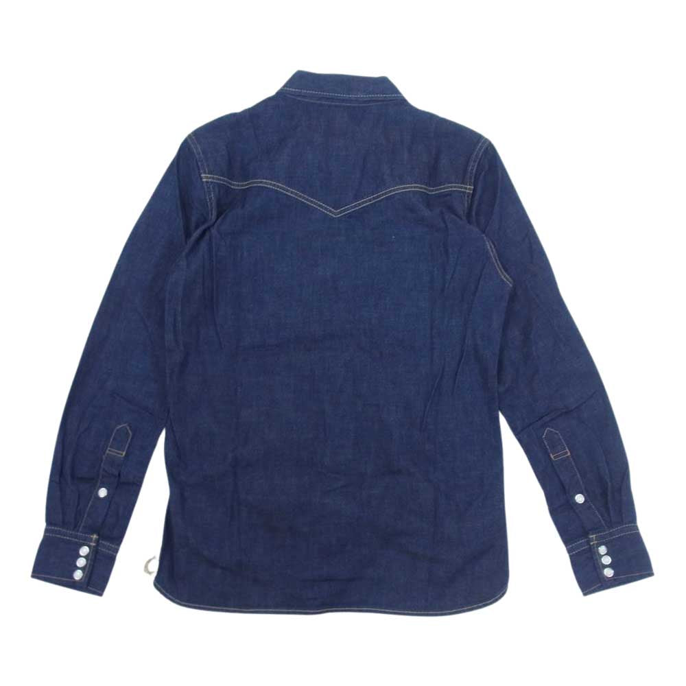 REMI RELIEF レミレリーフ ワンウォッシュ インディゴ デニム ウエスタン 長袖 シャツ インディゴブルー系 S【美品】【中古】