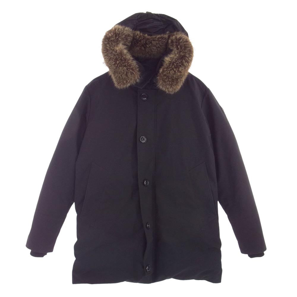 MONCLER モンクレール POLA GIUBBOTTO ポーラ ファーフード付き ダウンジャケット ブラック系 3【中古】