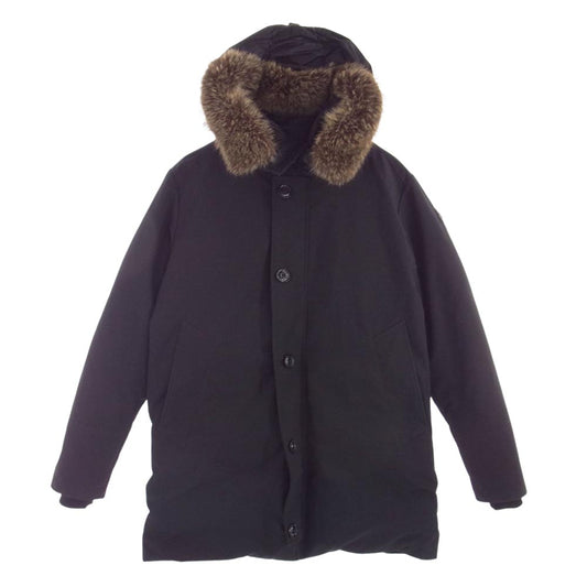 MONCLER モンクレール POLA GIUBBOTTO ポーラ ファーフード付き ダウンジャケット ブラック系 3【中古】