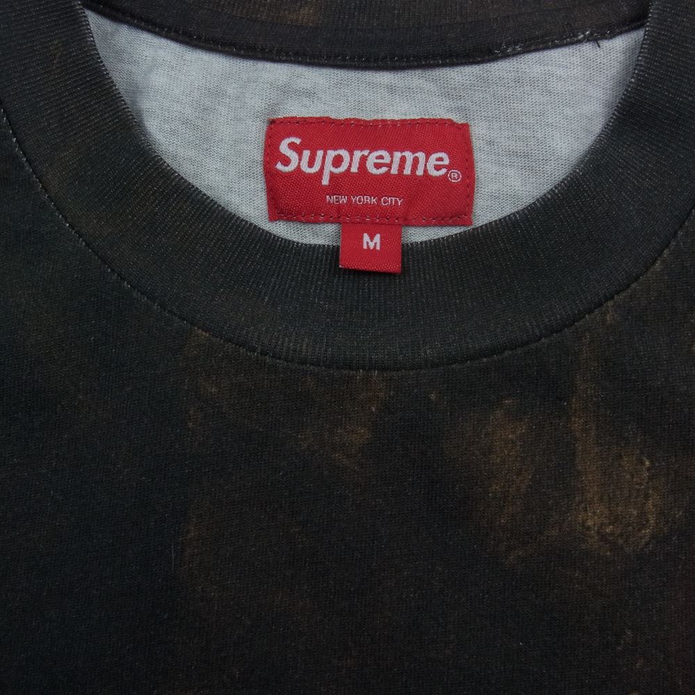 Supreme シュプリーム 22AW Lions' Den S/S Top ライオン 総柄 半袖 Tシャツ  ブラウン系 M【極上美品】【中古】