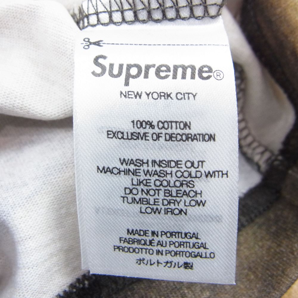 Supreme シュプリーム 22AW Lions' Den S/S Top ライオン 総柄 半袖 Tシャツ  ブラウン系 M【極上美品】【中古】