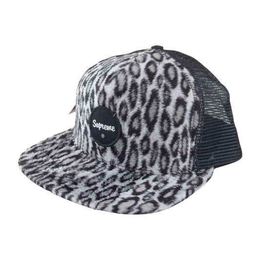 Supreme シュプリーム 20SS  Leopard Mesh Back 5-Panel レオパード柄 フェイクファー 5パネル メッシュ キャップ ブラック系【新古品】【未使用】【中古】
