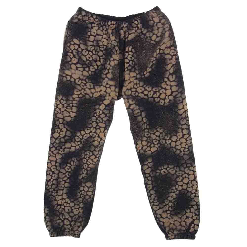 Supreme シュプリーム 21SS Bleached Leopard Sweat Pants ブリーチド レオパード スウェット パンツ ライトブラウン系 ブラック系 M【極上美品】【中古】