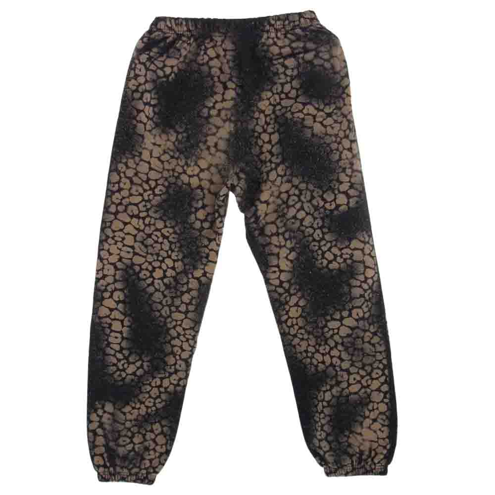 Supreme シュプリーム 21SS Bleached Leopard Sweat Pants ブリーチド レオパード スウェット パンツ ライトブラウン系 ブラック系 M【極上美品】【中古】