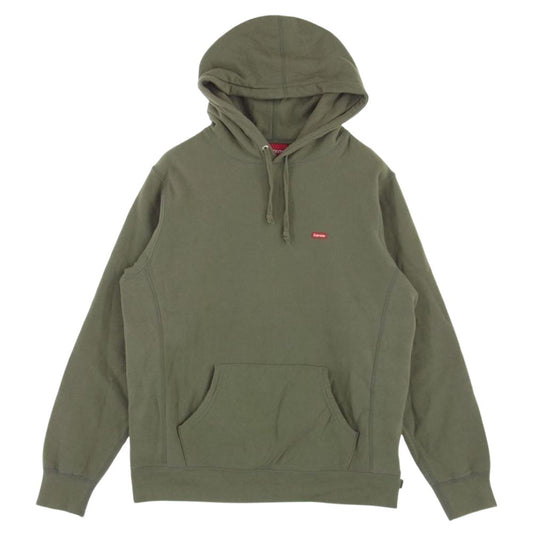 Supreme シュプリーム 20SS  Small Box Hooded Sweatshirt  スモール ボックス ロゴ フーディー スウェット パーカー モスグリーン系 M【中古】