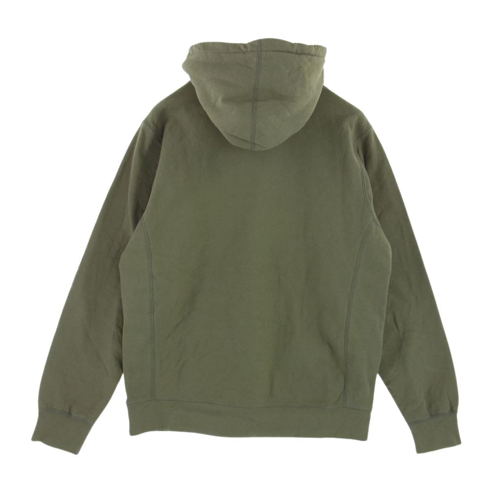 Supreme シュプリーム 20SS  Small Box Hooded Sweatshirt  スモール ボックス ロゴ フーディー スウェット パーカー モスグリーン系 M【中古】