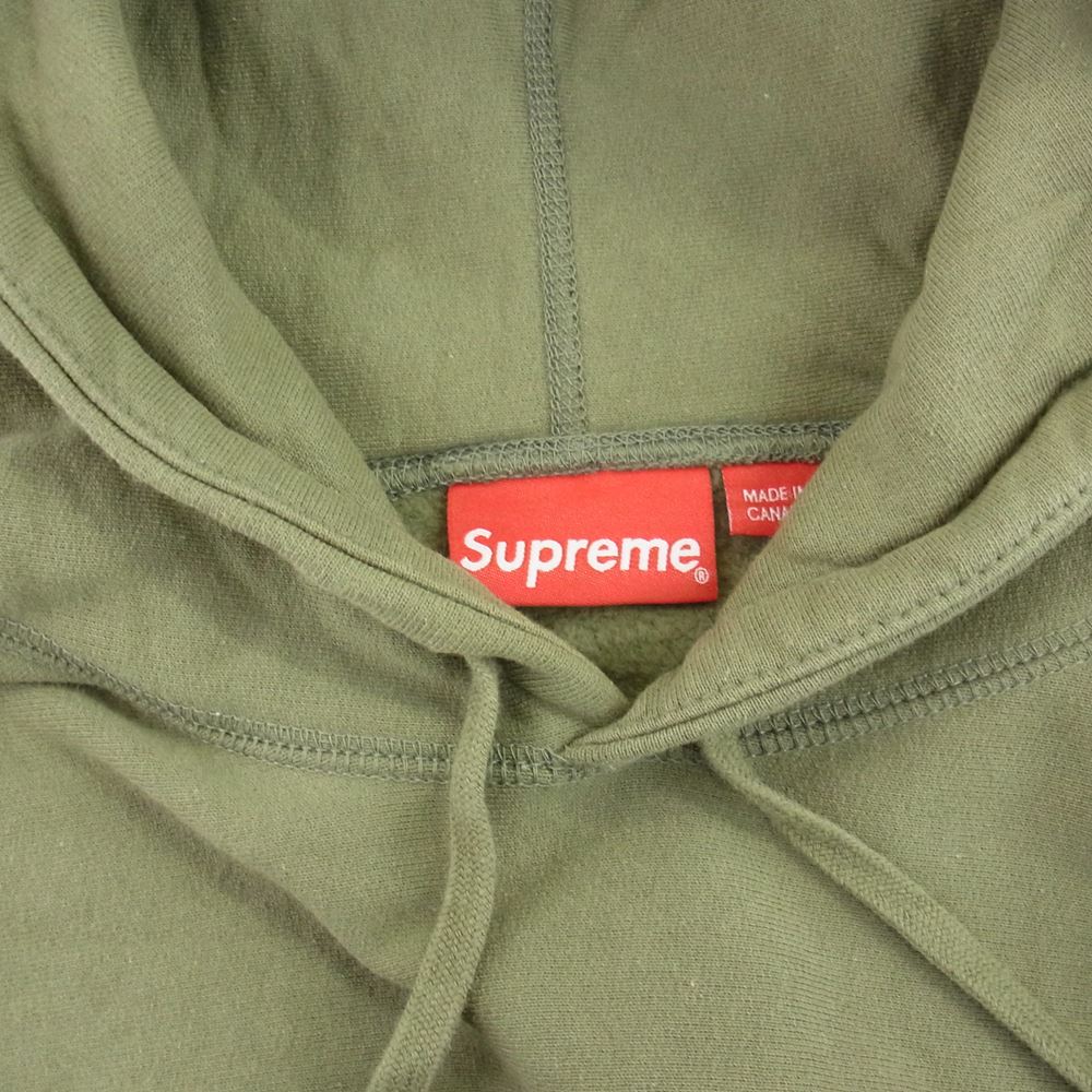 Supreme シュプリーム 20SS  Small Box Hooded Sweatshirt  スモール ボックス ロゴ フーディー スウェット パーカー モスグリーン系 M【中古】