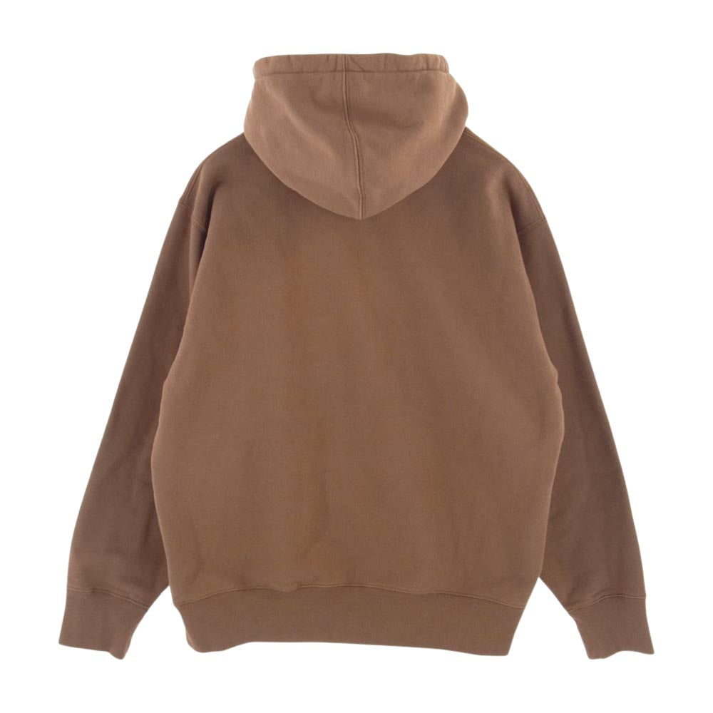 Supreme シュプリーム 21AW × MISSONI Hooded Sweatshirt ミッソーニ フロントロゴ 刺繍 フーディー スウェット パーカー ブラウン系 M【中古】