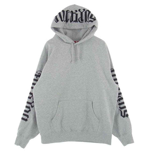 Supreme シュプリーム 22SS  Ambigram Hooded Sweatshirt Heather Grey アンビグラム フーディー スウェット パーカー グレー系 M【美品】【中古】
