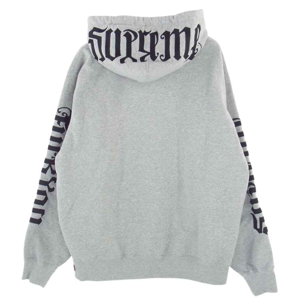 Supreme シュプリーム 22SS  Ambigram Hooded Sweatshirt Heather Grey アンビグラム フーディー スウェット パーカー グレー系 M【美品】【中古】