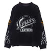 Supreme シュプリーム 22SS Vanson Leathers Sweater バンソン レザー ニット セーター ブラック系 L【極上美品】【中古】