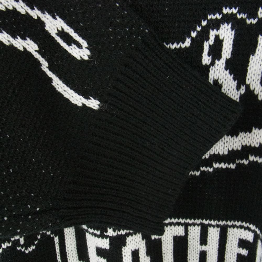 Supreme シュプリーム 22SS Vanson Leathers Sweater バンソン レザー ニット セーター ブラック系 L【極上美品】【中古】