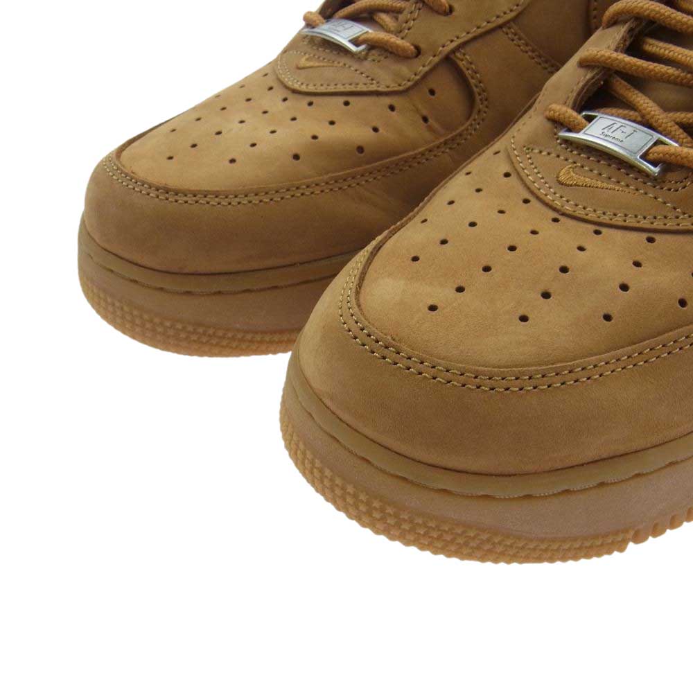 Supreme シュプリーム DN1555-200 × NIKE AIR FORCE 1 LOW WHEAT エアフォース ロー ウィート スニーカー  ブラウン系  29.5cm 【中古】