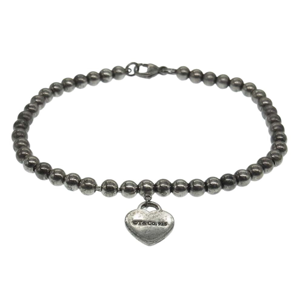 TIFFANY&Co. ティファニー リターン トゥ ミニ ハート ボールチェーン ブレスレット シルバー系【中古】