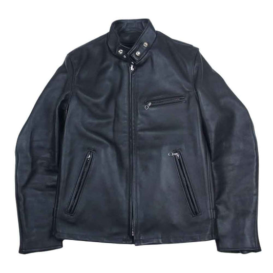 schott ショット Lot641 ボアライナー着脱化 シングル ライダース ジャケット 牛革  ブラック系 36【美品】【中古】