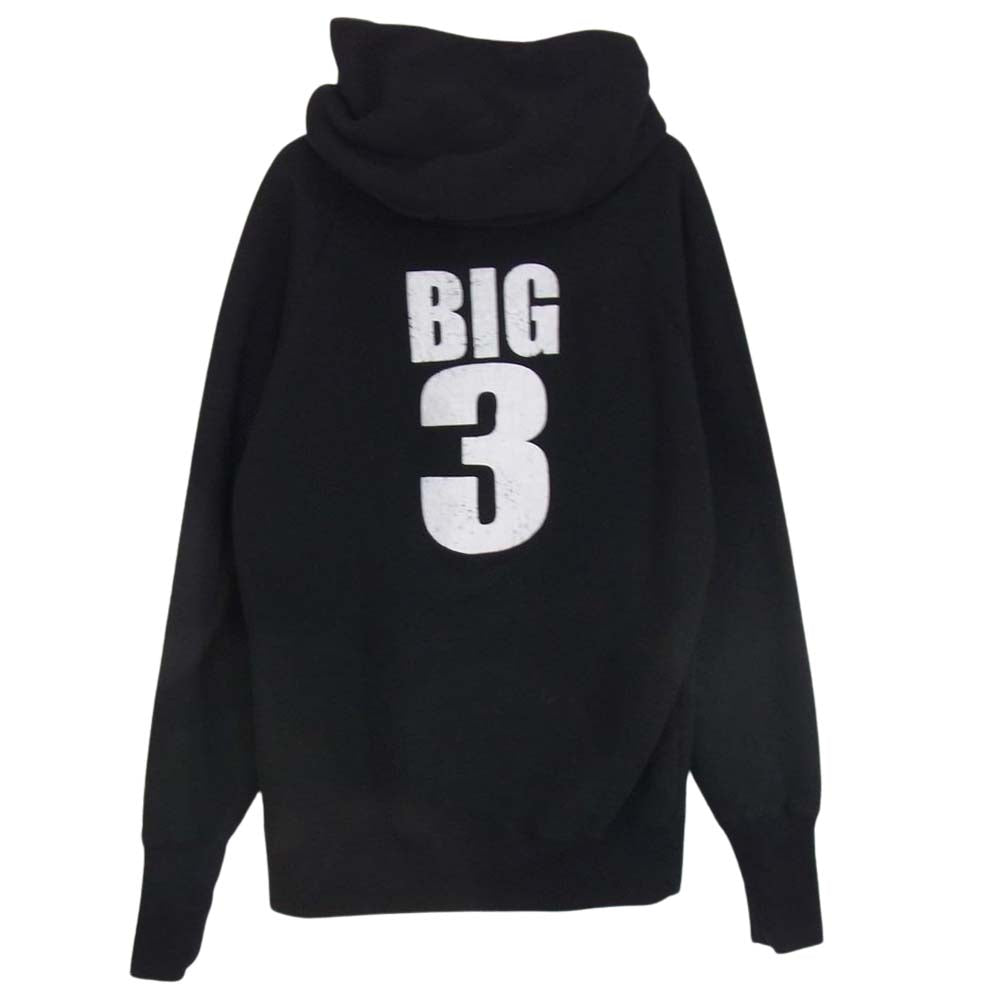 TMT ティーエムティー TSW-S23SP01 x INCENSE FRENCH TERRY HOODIE TMT YOURS BIG3 スウェット パーカー ブラック系 M【美品】【中古】