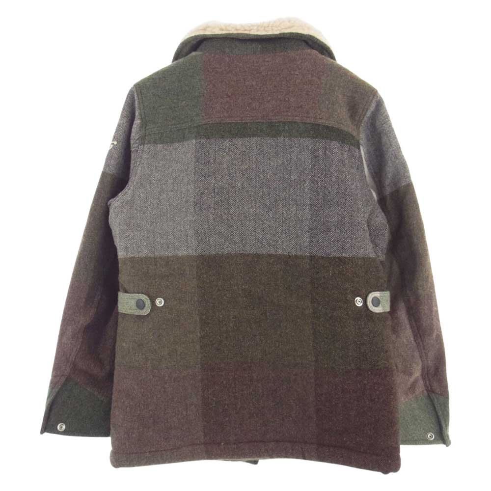 TMT ティーエムティー TJK-F1605 BIG BLOCK CHECK RANCH COAT ビッグ ブロック ランチ コート ウール ジャケット ブラウン系 M【美品】【中古】