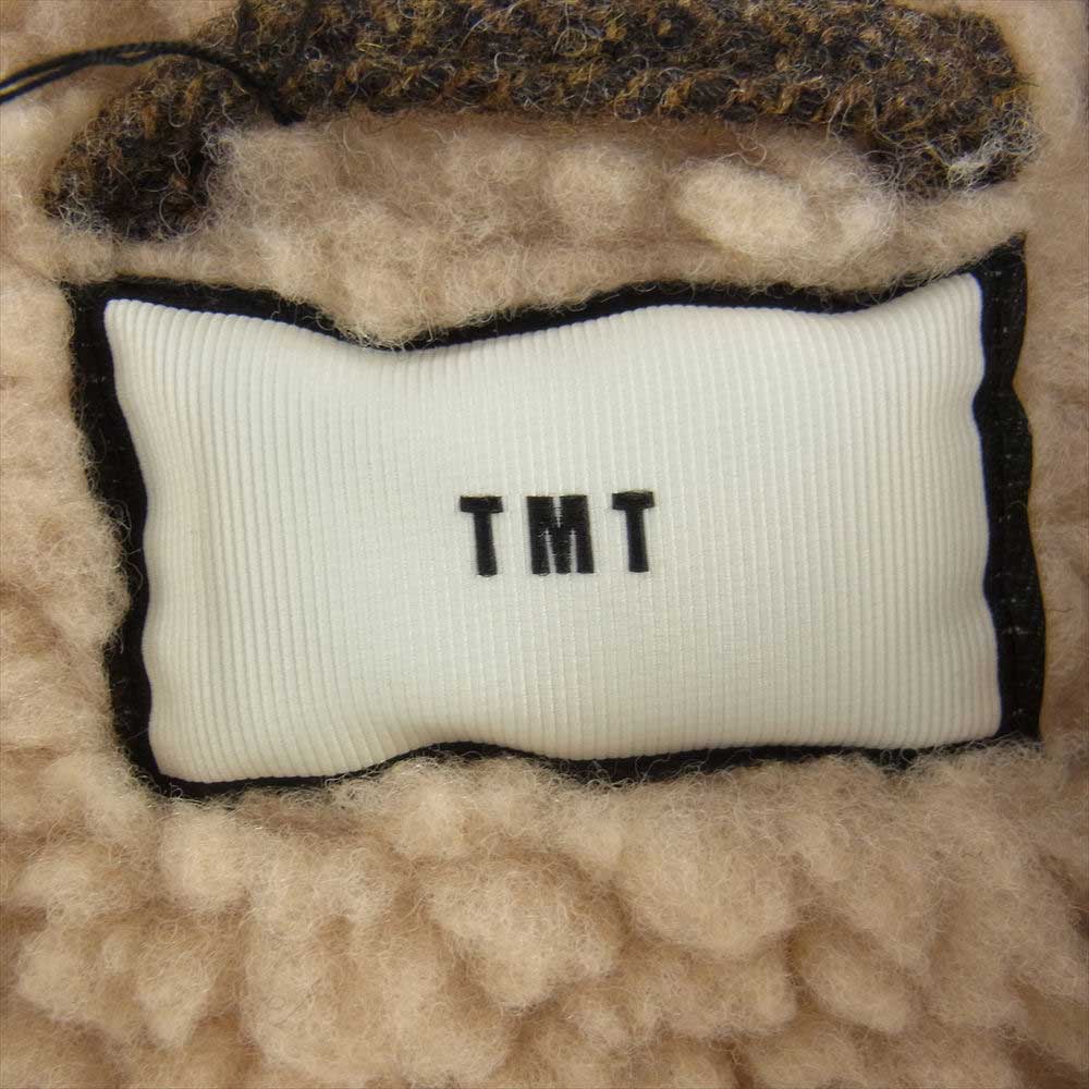 TMT ティーエムティー TJK-F1605 BIG BLOCK CHECK RANCH COAT ビッグ ブロック ランチ コート ウール ジャケット ブラウン系 M【美品】【中古】