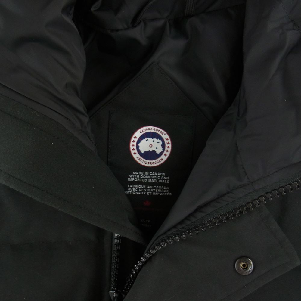 CANADA GOOSE カナダグース 3805M CARSON PARKA カーソン パーカー ダウン ジャケット コート ブラック系 XS【中古】