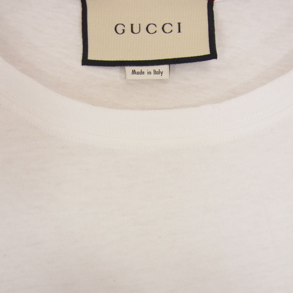 GUCCI グッチ 440103-x3f05 ウォッシュド オーバーサイズ 半袖 Tシャツ ホワイト系 S【中古】