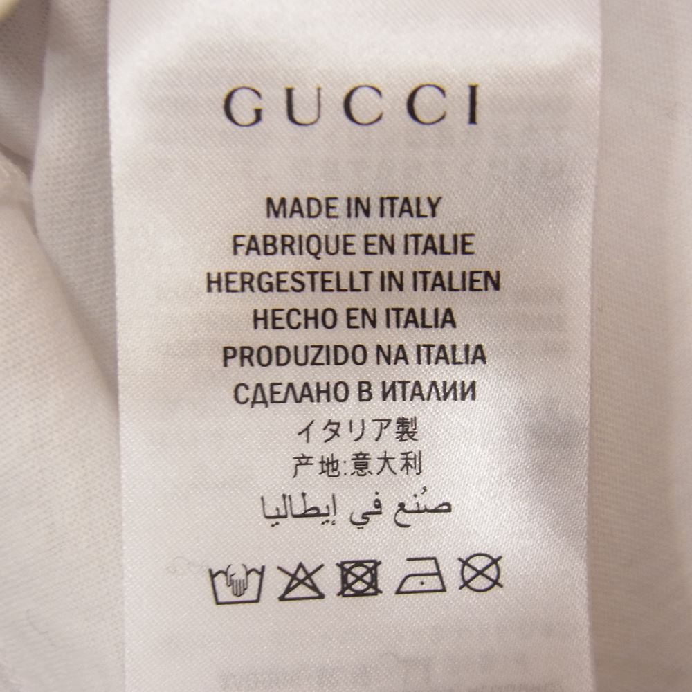 GUCCI グッチ 440103-x3f05 ウォッシュド オーバーサイズ 半袖 Tシャツ ホワイト系 S【中古】