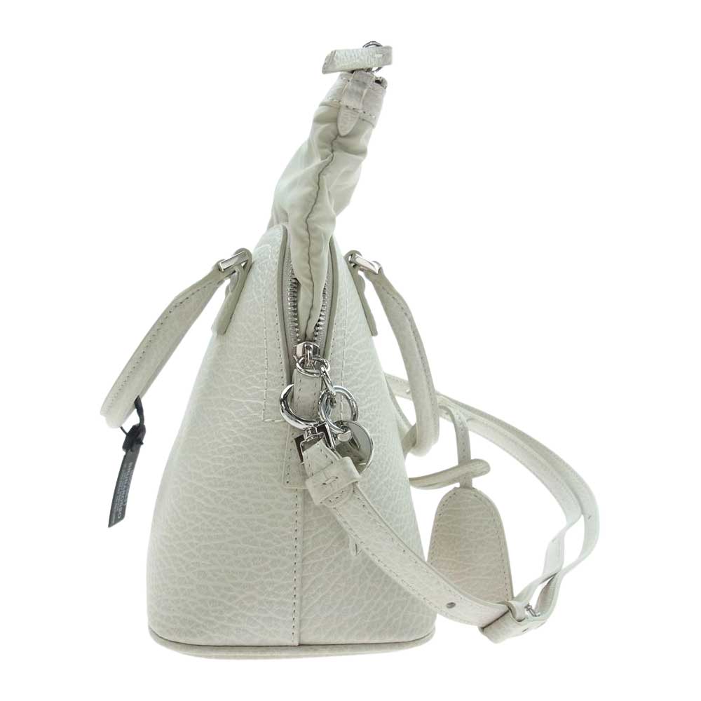MAISON MARGIELA メゾンマルジェラ S56WG0082 5AC MINI ミニ レザー ショルダー ハンド バッグ 牛革 ホワイト系【極上美品】【中古】