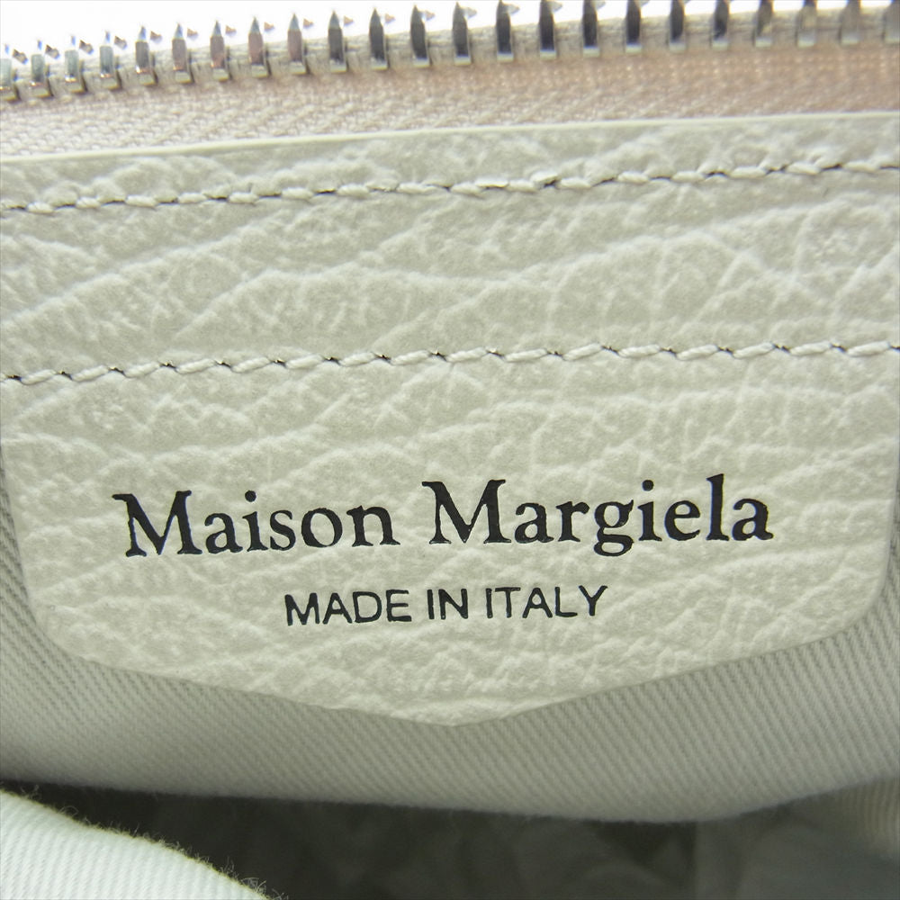 MAISON MARGIELA メゾンマルジェラ S56WG0082 5AC MINI ミニ レザー ショルダー ハンド バッグ 牛革 ホワイト系【極上美品】【中古】