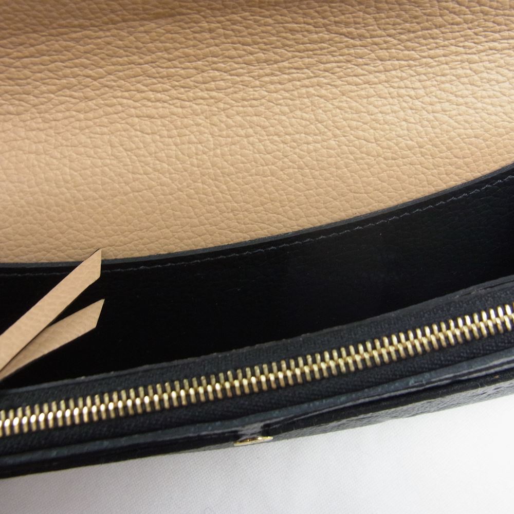 LOUIS VUITTON ルイ・ヴィトン M62369 モノグラム アンプラント ポルトフォイユ・エミリー ノワール 財布 ブラック系【中古】