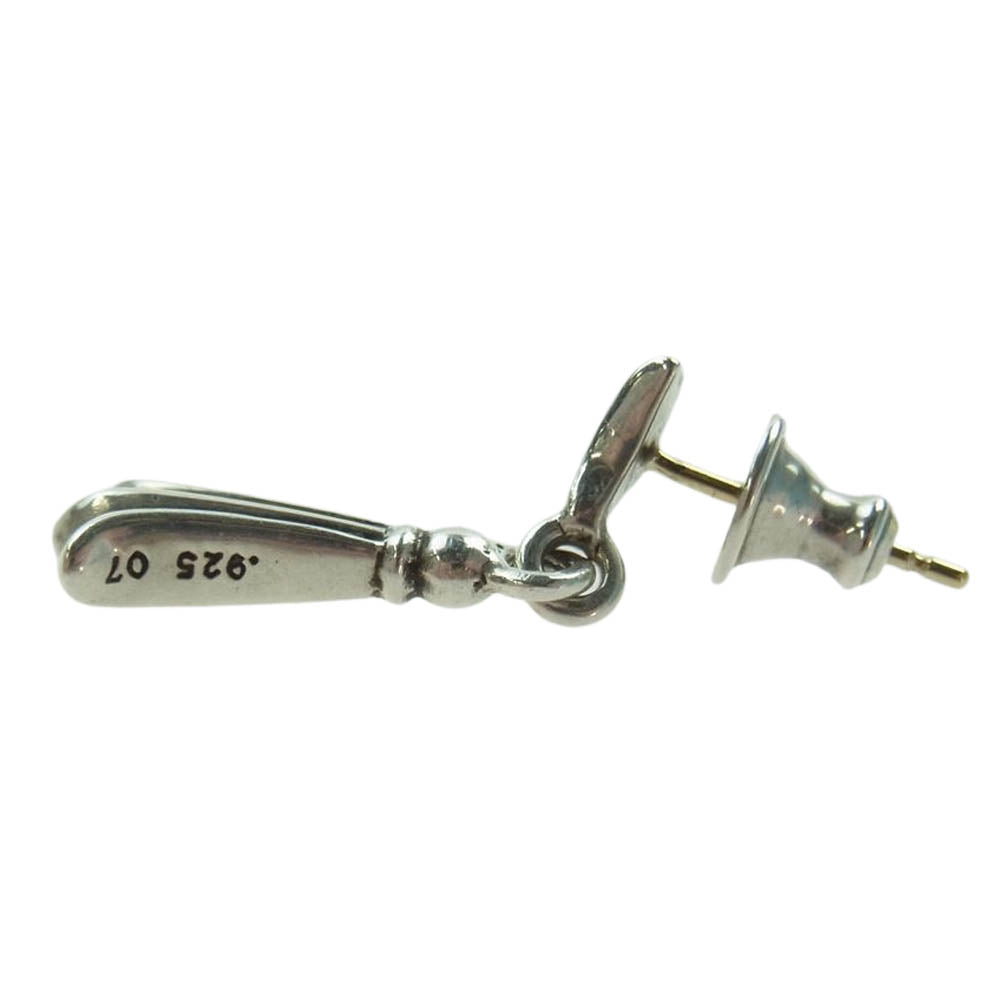 CHROME HEARTS クロムハーツ（原本無） CRSSTAL DRP クロステイル ドロップ ピアス シルバー系【中古】