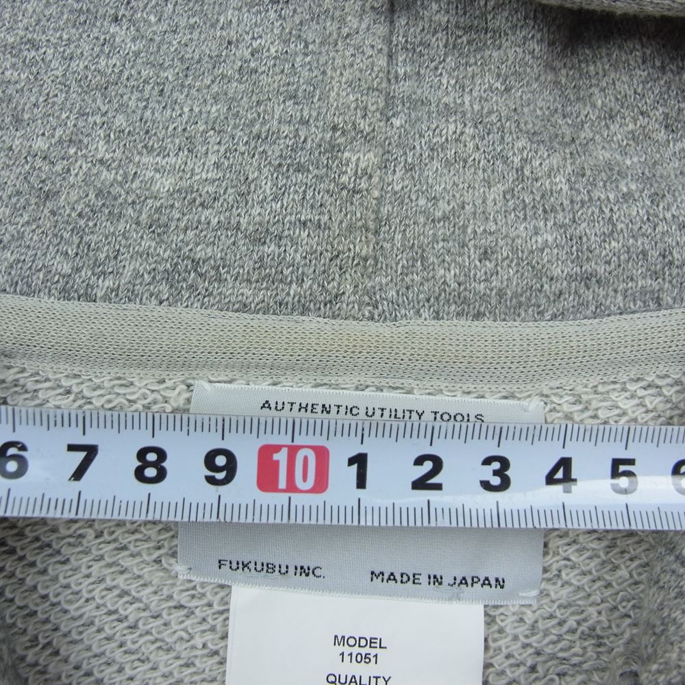 YAECA ヤエカ ZIP PARKA ジップ スウェット パーカー グレー系 L【中古】