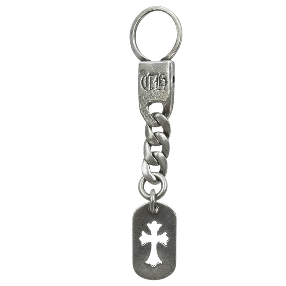 CHROME HEARTS クロムハーツ（原本無） カットアウトクロス ドッグタグ キーチェーン キーリング シルバー系【中古】