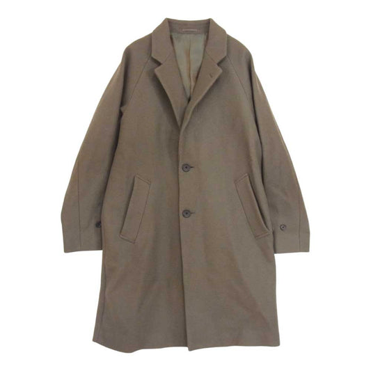 UNITED ARROWS ユナイテッドアローズ 3225-179-2878 green label relaxing  FAbRICA TESSUTI カシミヤ混イタリアンメルトン チェスター コート  チャコール系 M【中古】