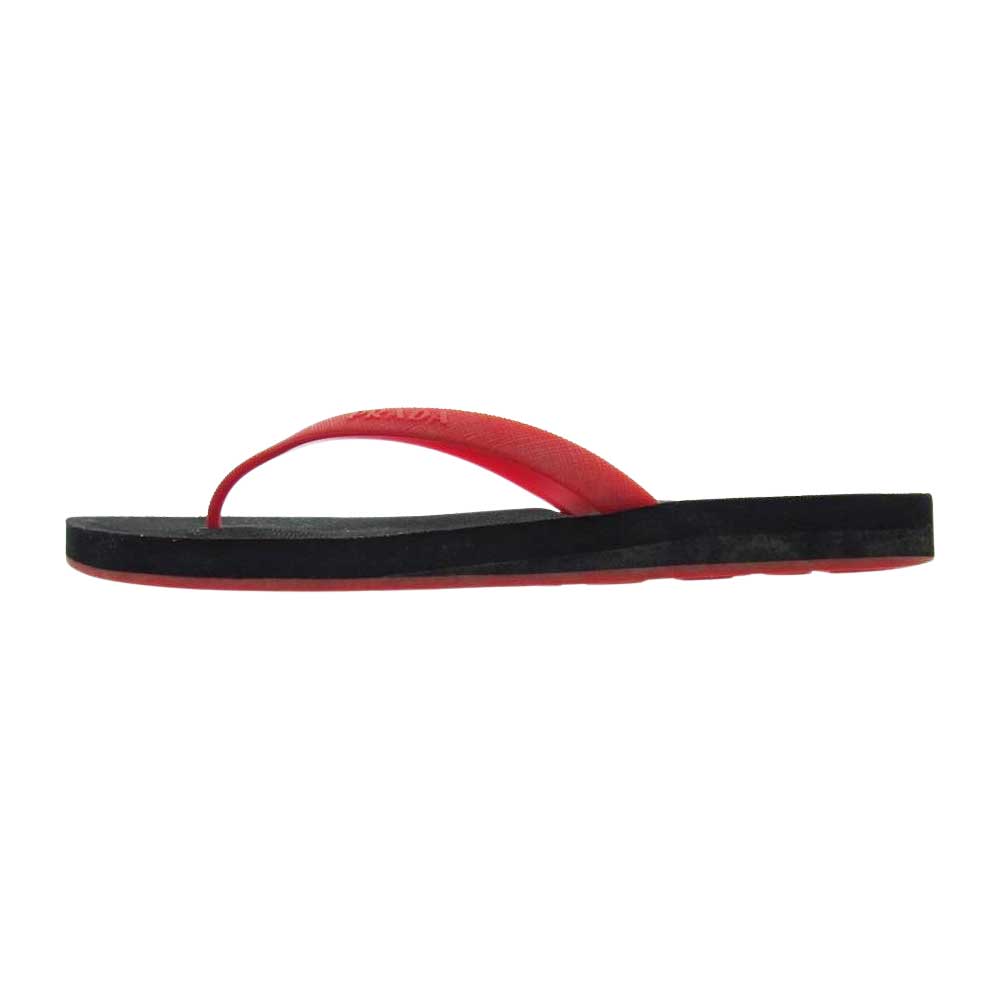 PRADA プラダ ビーチ シャワー サンダル ブラック系 レッド系【中古】