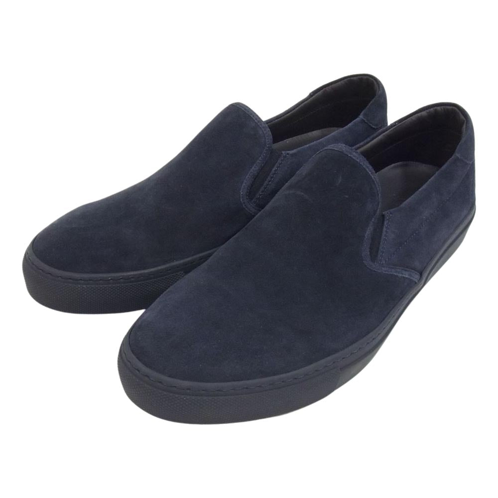 MONCLER モンクレール スエード レザー スリッポン ローカット スニーカー ネイビー系 41【中古】