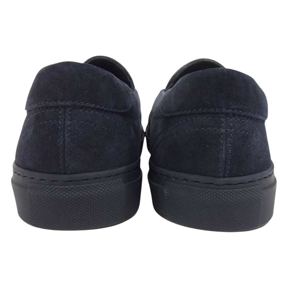 MONCLER モンクレール スエード レザー スリッポン ローカット スニーカー ネイビー系 41【中古】