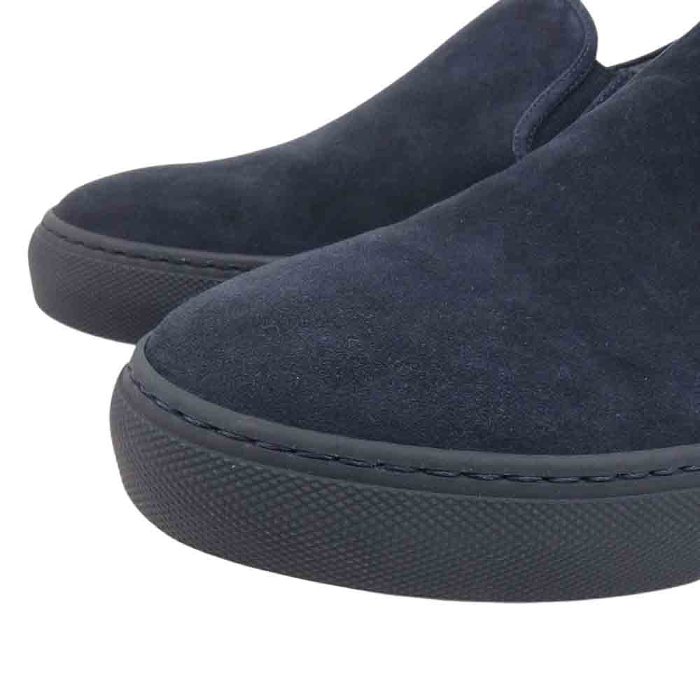 MONCLER モンクレール スエード レザー スリッポン ローカット スニーカー ネイビー系 41【中古】